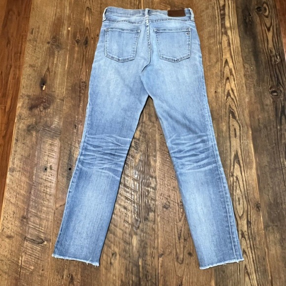 Madewell High Riser Skinny Jeans Raw Hem Ankle Women's Size 26 (26x25) Stretch - Picture 4 of 12